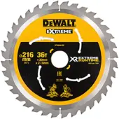 DeWalt rundsavsklinger til akkusave, Ø216/30 mm, 36 td.