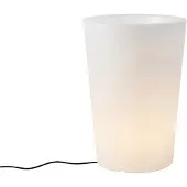 QAZQA Udendørs gulvlampe hvid 60 cm blomsterpotte IP44 - Verano