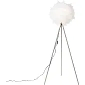 QAZQA Smart romantisk gulvlampe hvid inkl. Wifi A60 - Feather