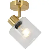 QAZQA Art Deco loftspot guld med glas justerbar - Laura