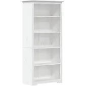 vidaXL Bogreol Bodo 5 Hylder 82x40x173 Cm Massivt Fyrretræ - Hvid