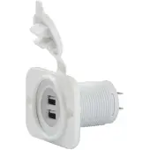 Marinco Dobbelt Usb-oplader Med Stikkontakt 12-24v