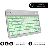Subblim Smart Backlit Bluetooth Trådløst Tastatur Spansk