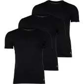 Ralph Lauren Polo Ralph Laurentil mænd. 714830304014 Pakke med tre sorte undertrøjer (L), Afslappet, Bomuld, Korte ærmer