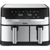 Tefal Dual Easy Fry & Grill EY905D, Varmluftsteger, 8,3 L, Dobbelt, Rustfrit stål, Berøring, Enkeltstående