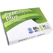 Clairefontaine Printerpapir Evercopy+ A4, Genbrugspapir, 80g - (5 pakker x 500 ark)