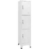 vidaXL Lockerskab 38x45x180 Cm - Grå / Med 3 skabsrum