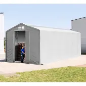 TOOLPORT 6x12m, Telthal, PVC-teltdug, grå, uden statikpakke