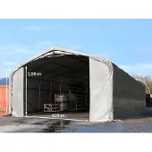 TOOLPORT 6x24m, Telthal, PRIMEtex-PVC-teltdug, grå, med statikpakke (blød undergrund)