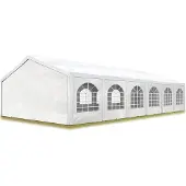 TOOLPORT 6x12m, Partytelt, PE-teltdug, hvid
