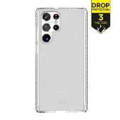 Itskins Spectrum Clear - Bagsidecover til mobiltelefon - antimikrobiel - polymer, termoplastisk polyuretan (TPU), Impacthane - gennemsigtig - for Samsung Galaxy S22 Ultra