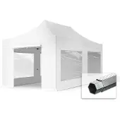 TOOLPORT 3x6m, aluminium, easy-up-pavillon, 4 sidedele, hvid