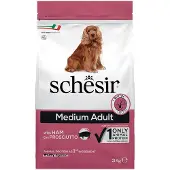 Schesir Hund Medium Voksen med skinke ActivBiome+ blanding: 2 x 3 kg