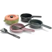 Dantoy Green Bean Køkkensæt - 7 Dele - Assorterede Jordfarver - - OneSize - Legetøj