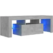vidaXL tv-bord med LED-lys 120x35x40 cm betongrå