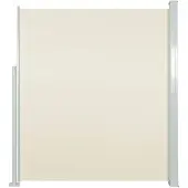 vidaXL sammenrullelig sidemarkise 120x300 cm cremefarvet