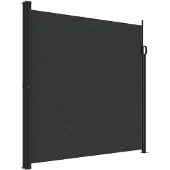 vidaXL Sidemarkise Sammenrullelig Sort - 200 x 500 cm