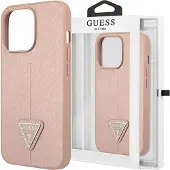 GUESS GUHCP13SPSATLP iPhone 13 mini 5,4" pink/pink hardcase SaffianoTriangle Logo