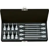 Wareco Hextopsæt Tecos 3/8 korte/lange T-6616M 16 dele