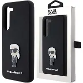 Karl Lagerfeld silikone Ikonik Metal Pin-etui til Samsung Galaxy S23+ - sort