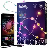 Ledworks Twinkly Candies - Kædelys - LED x 100 - 7 W - klasse G - 16 millioner farver - 24500 K - perle - grøn