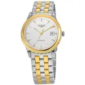 Longines Herreur L4.974.3.22.7 Flagship Hvid/Gul guldtonet stål