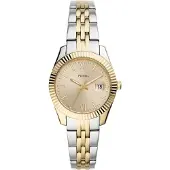 Fossil Analogt ur guld / sølv