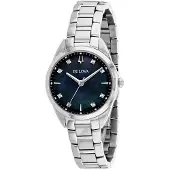 Bulova Dameur 96P198 Diamond Sort/Stål Ø32 mm