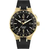 Jacques Lemans Herreur 1-2109E Hybromatic Sort/Gummi Ø42 mm