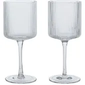 Ferm Living Ripple hvidvinsglas 26 cl 2-pak Clear