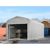 TOOLPORT 5x8m, Telthal, PVC-teltdug, grå, med statikpakke (blød undergrund)