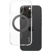 CARE by PanzerGlass CARE by - Bagsidecover til mobiltelefon - MagSafe-kompatibilitet - genbrugt plastik - gennemsigtig, sort - for Apple iPhone 16 Pro