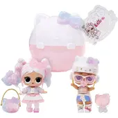 Mga LOL Surprise Loves Hello Kitty Tots: Begrænset oplag Crystal Cutie-dukke - 7 overraskelser, Hello Kitty 50-års fødselsdags-samleobjekt