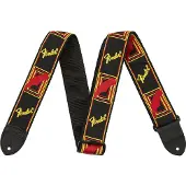 Fender Sort Gul og Rød Mono Strap