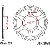 JT Sprockets 520 Jtr2020.41 Steel Bagtandhjul