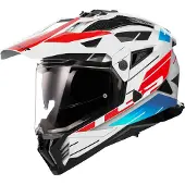 LS2 Adventure MC Helmet Pioneer Namib White /Blue - XS