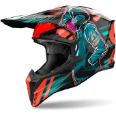 Airoh Wraaap Cyber Orange/Sort/Blå L