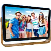 Kodak 10 Tommer Træ Digital Fotoramme med automatisk diasshow og indbygget hukommelse - Indbygget Li-batteri - Havblå