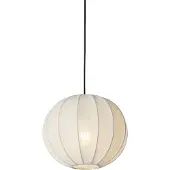 QAZQA Japandi pendellampe hvid silke 30 cm - Plu