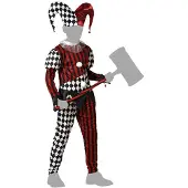 Atosa Harlekin Halloween-børnekostume
