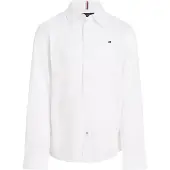 Tommy Hilfiger Skjorte - Solid Stretch - Organic - Hvid - - 12 år (152) - Skjorte
