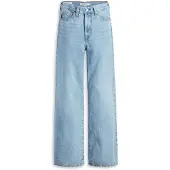 Levi's Levi'stil kvinder. A6081-0002 Ribcage jeans med brede ben blå (29/30), Casual, Bomuld, Denim