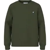 Name It Kids Sweatshirt 'NKMVimo' mørkegrøn / hvid