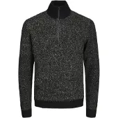 Jack & Jones Melange Striktrøje Med Kvart Lynlås