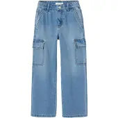 Name It Kids Rose Wide Cargo Fit Jeans