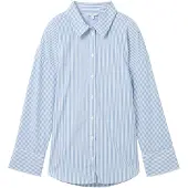 Tom Tailor Striped Poplin Skjorte Med Lange ærmer