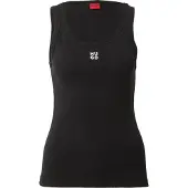 HUGO Tanktop i bomuldsblanding med stablet logobroderi