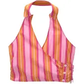 Pull&Bear Overdel mandarin / lyserød / mørk pink