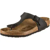 Birkenstock Birkenstocktil kvinder. 43691 Sandaler Gizeh Birko-Flor (Normal pasform) sort (46), Fast, Ingen, Casual