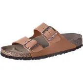Birkenstock - Sandaler og klipklapper dame - Arizona Vegan Birkibuc Narrow Pecan til Unisex - Størrelse 40 - Lyserød